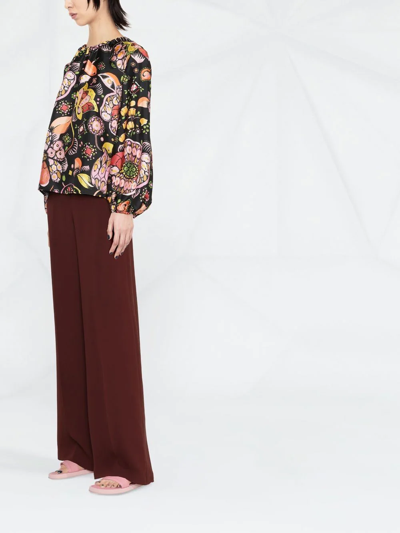 La Doublej Charming Silk Blouse In Black