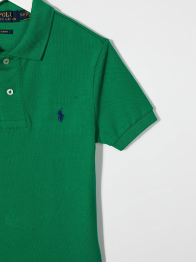 Shop Ralph Lauren Logo-embroidered Polo Shirt In Green