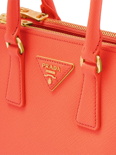 PRADA GALLERIA Bag in saffiano leather, orange tone, cir…
