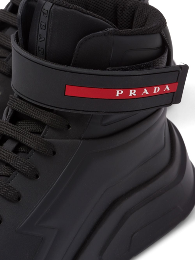 Prada Polarius High-top Sneakers In Black | ModeSens