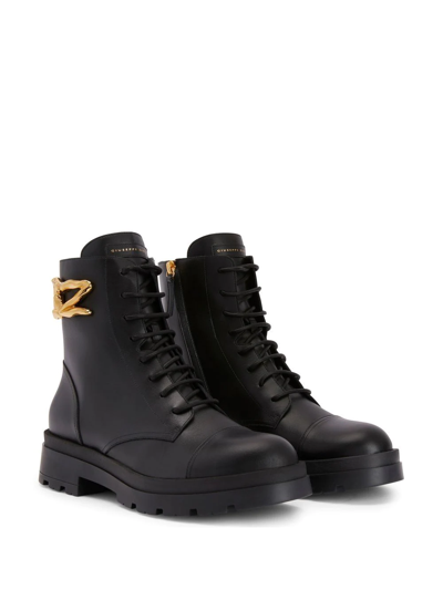 Giuseppe Zanotti Harlock Zali Combat Boots In Black