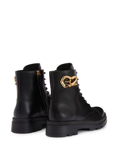 Giuseppe Zanotti Harlock Zali Combat Boots In Black