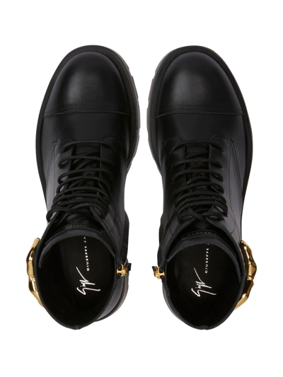 Giuseppe Zanotti Harlock Zali Combat Boots In Black