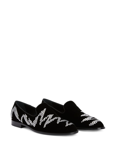 Shop Giuseppe Zanotti Jareth Shake Loafers In Black