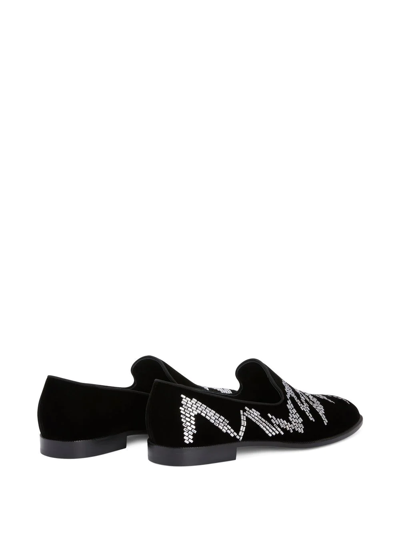 Shop Giuseppe Zanotti Jareth Shake Loafers In Black