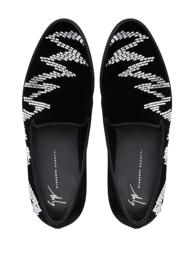 Shop Giuseppe Zanotti Jareth Shake Loafers In Black