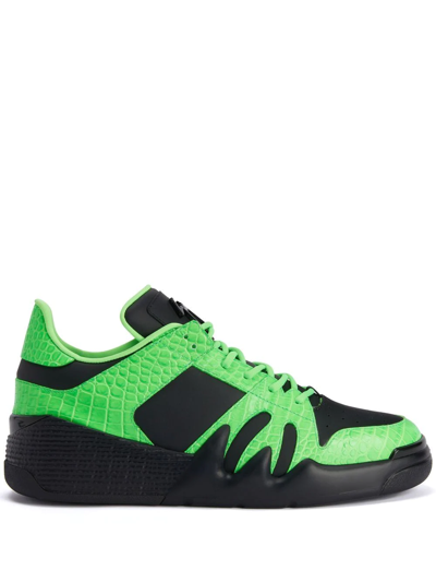 Giuseppe Zanotti Talon Low-top Sneakers In Green