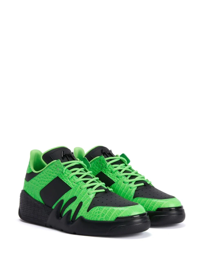 Giuseppe Zanotti Talon Low-top Sneakers In Green