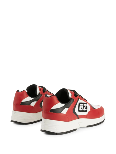 Giuseppe Zanotti Man Sneakers Red Size 11 Soft Leather In Red