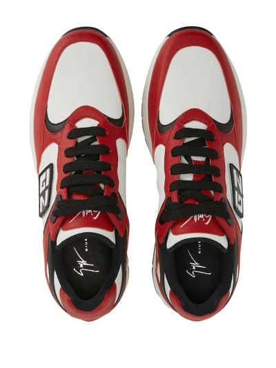 Giuseppe Zanotti Man Sneakers Red Size 11 Soft Leather In Red
