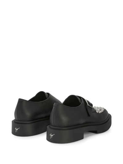 Shop Giuseppe Zanotti Adric Studded Leather Loafers In Black