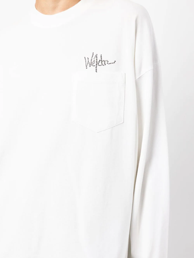 Shop We11 Done Logo-print T-shirt In White