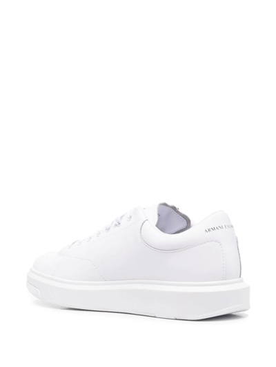 Armani Exchange Logo Low-top Sneakers In White