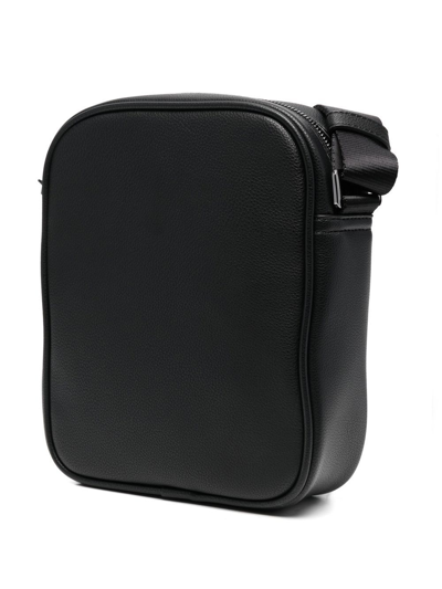Armani Exchange Logo-print Messenger Bag In Black