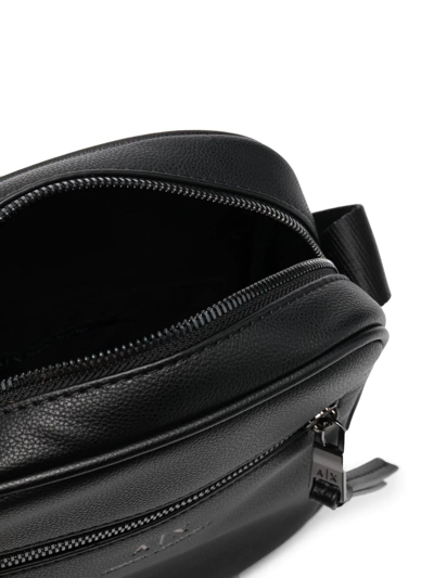 Armani Exchange Logo-print Messenger Bag In Black