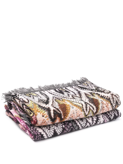 MISSONI FRAYED EDGE BLANKET 