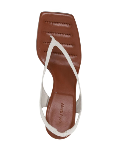 Gia Borghini X Rhw Rosie 13 Leather Thong Sandals In Brown