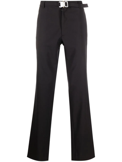 Shop Alyx Straight-leg Belted Trousers In Black