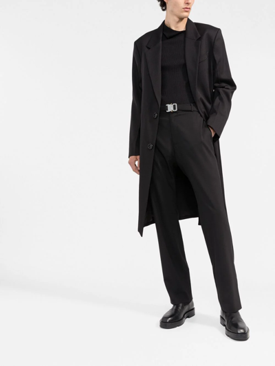 Alyx Metal Buckle Wool Blend Suit Pants In Black