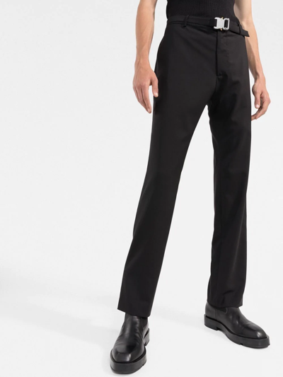 Shop Alyx Straight-leg Belted Trousers In Black