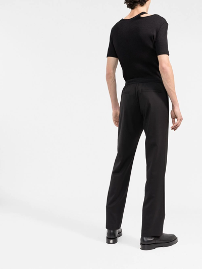 Shop Alyx Straight-leg Belted Trousers In Black