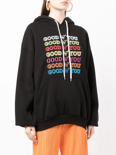 Bapy By *a Bathing Ape® Text Print Hoodie In Black