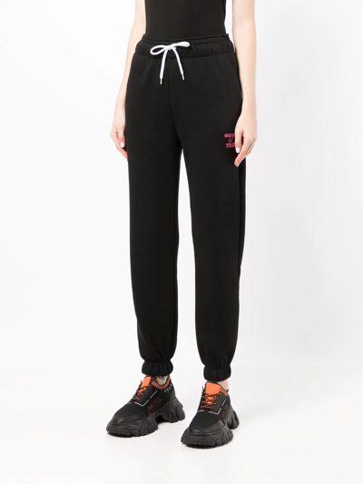 Bapy By *a Bathing Ape® Embroidered Slogan Track Pants In Black