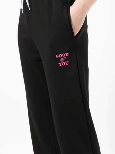 Bapy By *a Bathing Ape® Embroidered Slogan Track Pants In Black