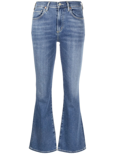 Shop Citizens Of Humanity Flared Denim Jeans In Blue