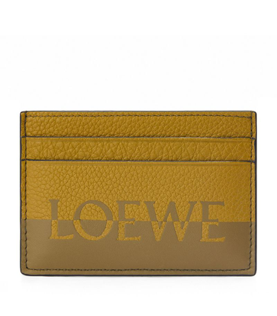 Shop Loewe Leather Signature Card Holder In Green