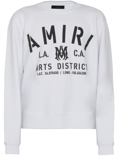 Shop Amiri White Sweatshirt With Logo