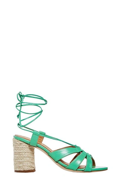 Shop Andre Assous Maggie Ankle Tie Sandal In Mint Leather