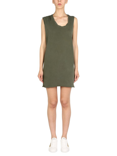 Shop Dsquared2 Crewneck Sleeveless Mini Dress In Green