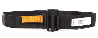 Shop Heron Preston Logo Patch Buckled Belt In Black
