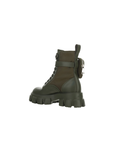 Shop Prada Monolith Boots In Militare