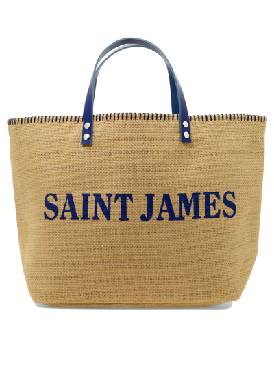 Saint James "sac Plage Jute" Shoulder Bag In Blue | ModeSens