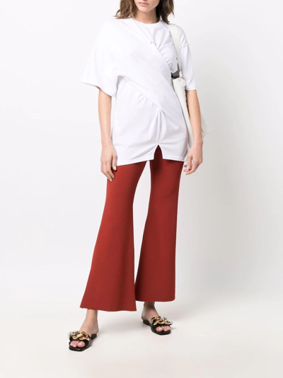 Stella Mccartney Twisted Logo Print T-shirt In White