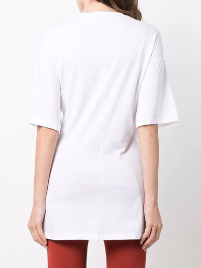 Shop Stella Mccartney Twist Logo Print T-shirt In White