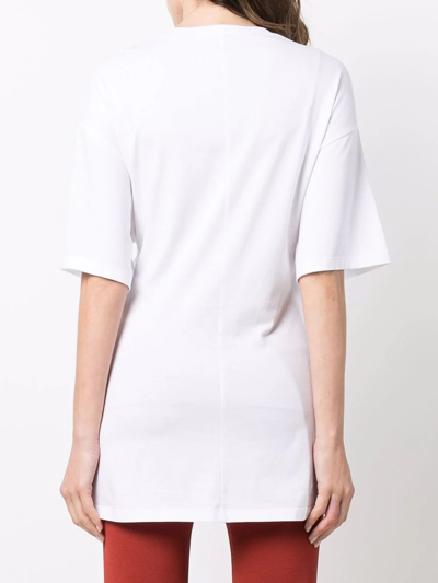 Stella Mccartney Twisted Logo Print T-shirt In White