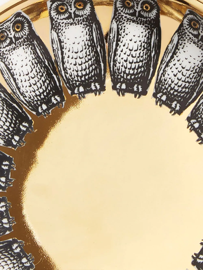 Fornasetti Ashtray Giro Di Civette In Gold
