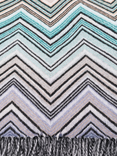 Missoni Decke Mit Fransen In Blue