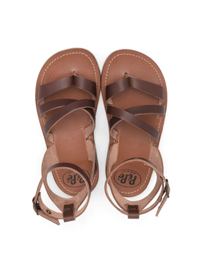Pèpè Open-toe Leather Sandals In 褐色