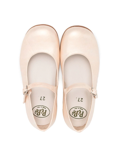 Pèpè Buckle-fastening Leather Shoes In Metallic