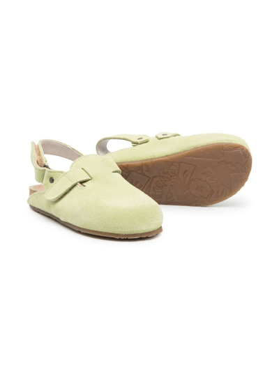 Shop Pèpè Slingback Suede Sandals In Green