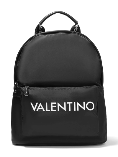 Valentino Logo-print Backpack In Black