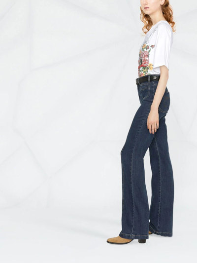 Shop See By Chloé High-rise Flared Jeans In Blue