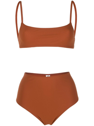 Shop Lido High-waisted Bikini In 褐色