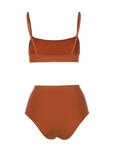 Shop Lido High-waisted Bikini In 褐色