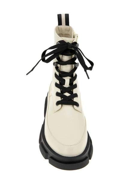 Shop Bcbgeneration Ander Lace-up Combat Boot In Bianca