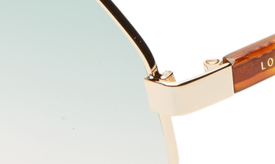 Shop Longchamp Le Pliage 57mm Gradient Octagonal Sunglasses In Deep Gold